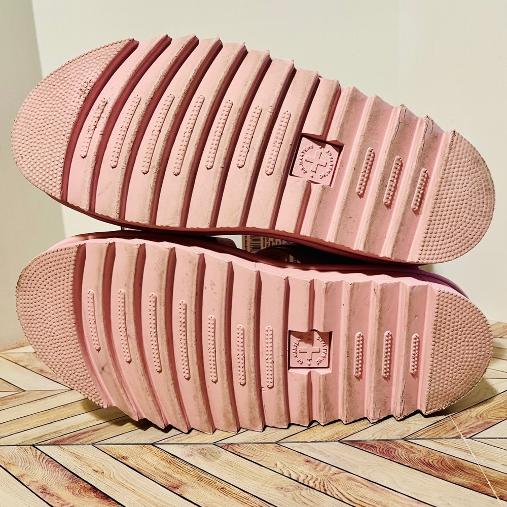 Dr Martens Voss Mono Pink Hydro Leather Sandals Women 7 Platform Barbie Pastel - Picture 8 of 11